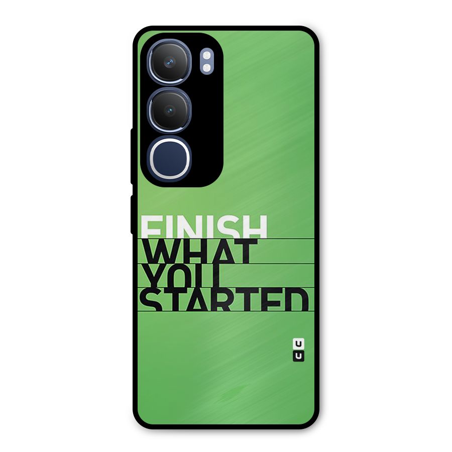 Green Finish Metal Back Case for Vivo Y29