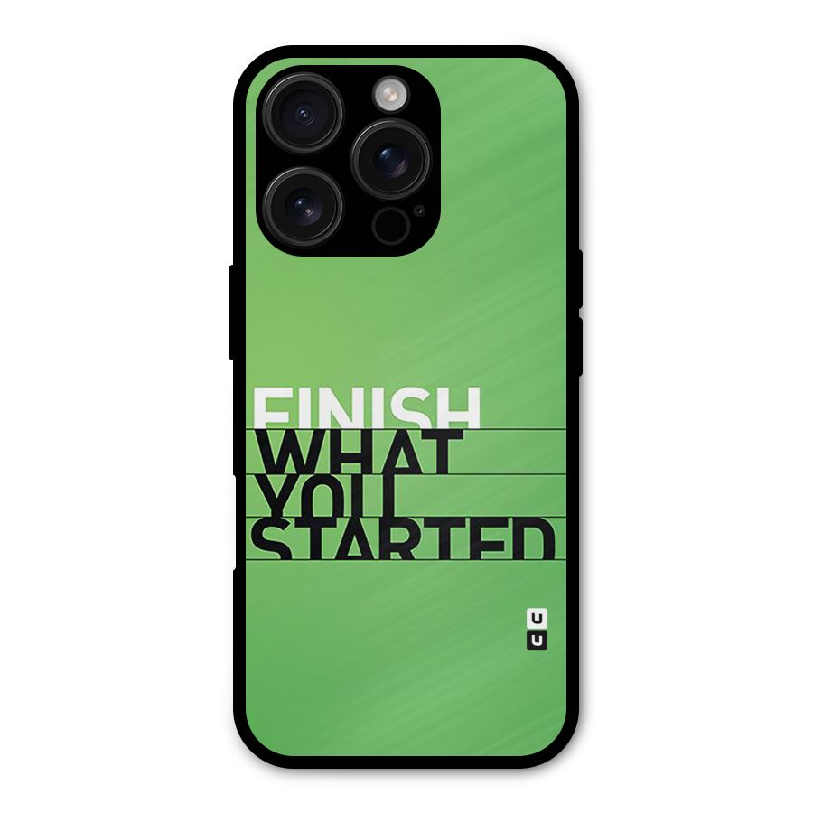 Green Finish Metal Back Case for iPhone 16 Pro
