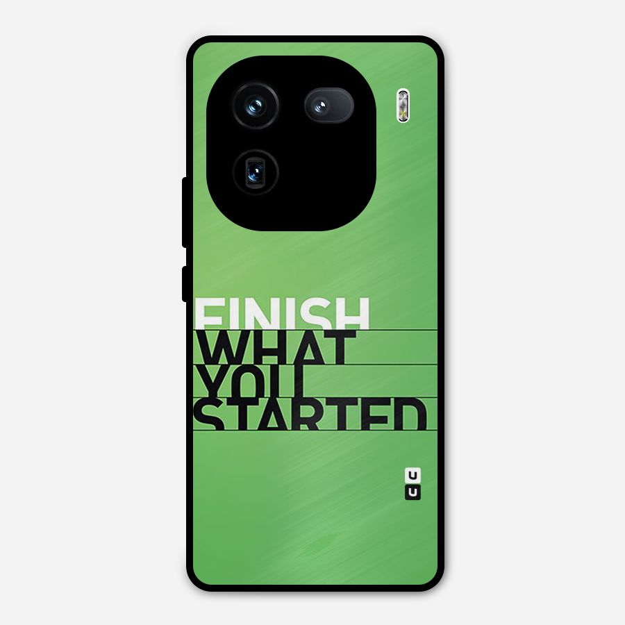 Green Finish Metal Back Case for iQOO 12