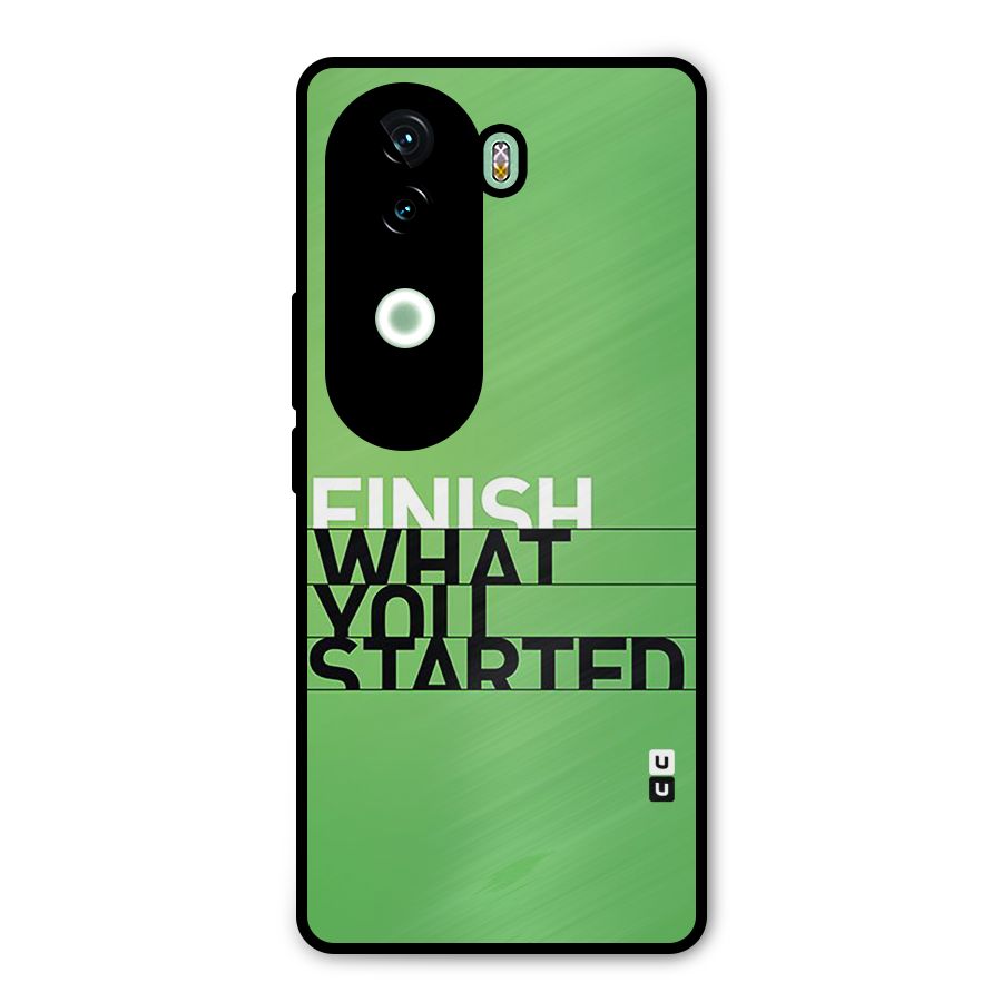 Green Finish Metal Back Case for iQOO Z9s