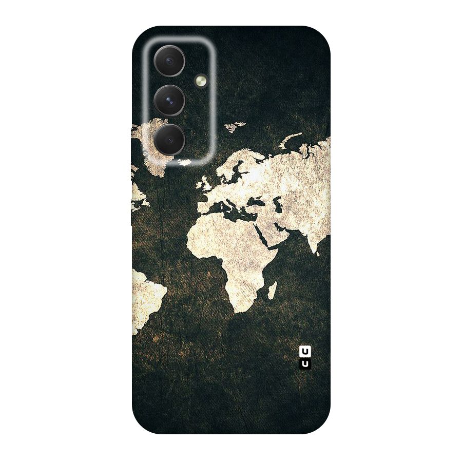 Green Gold Map Design Original Polycarbonate Back Case for Galaxy A54