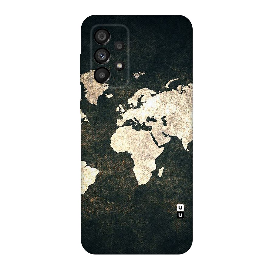 Green Gold Map Design Original Polycarbonate Back Case for Galaxy A73 5G
