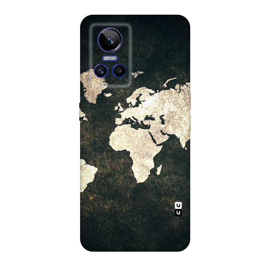 Green Gold Map Design Original Polycarbonate Back Case for Realme GT Neo 3