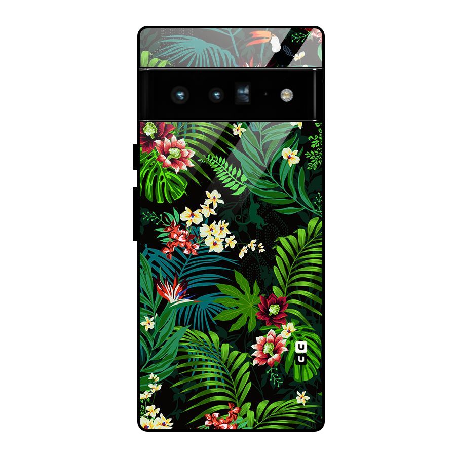 Green Leaf Design Glass Back Case for Google Pixel 6 Pro