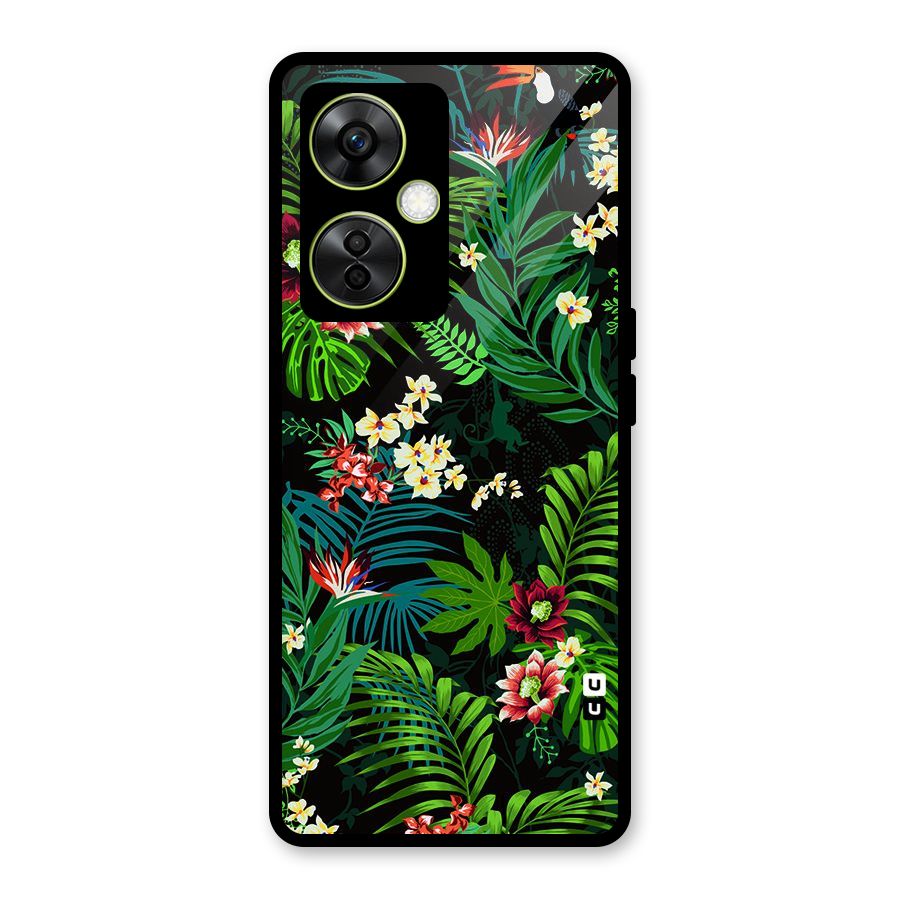 Green Leaf Design Glass Back Case for OnePlus Nord CE 3 Lite