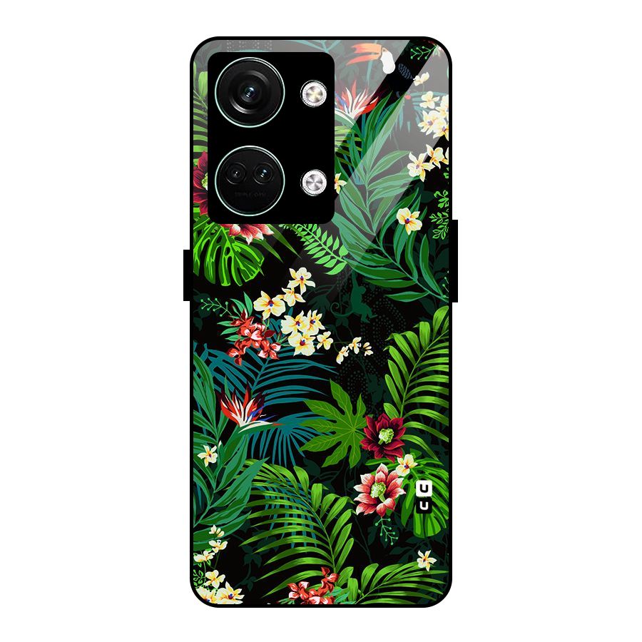 Green Leaf Design Glass Back Case for Oneplus Nord 3