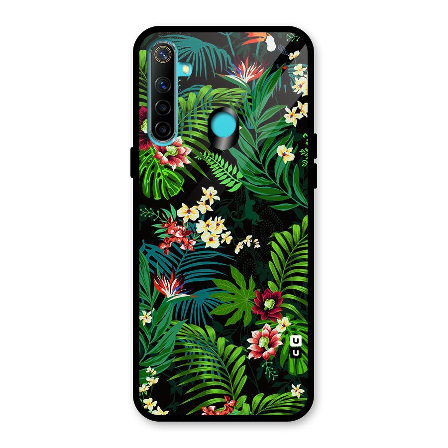 Green Leaf Design Glass Back Case for Realme Narzo 10