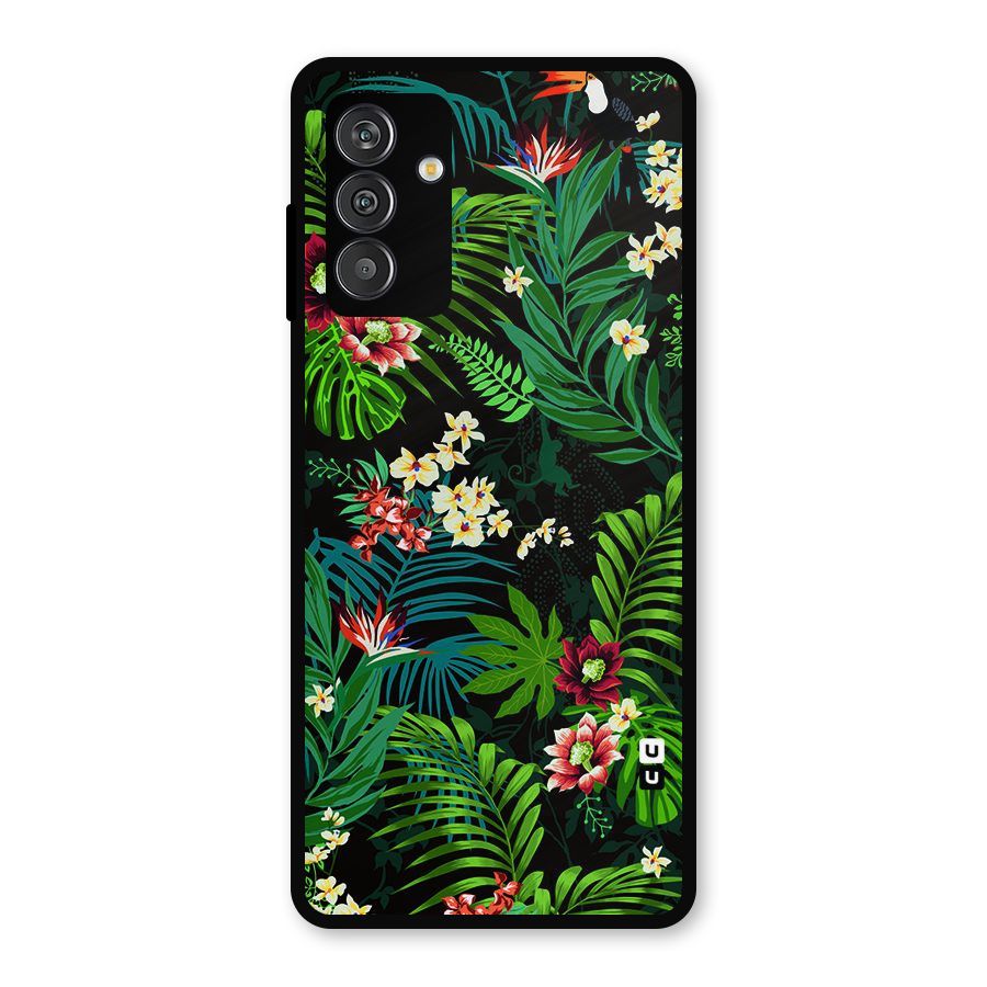 Green Leaf Design Metal Back Case for Galaxy F13