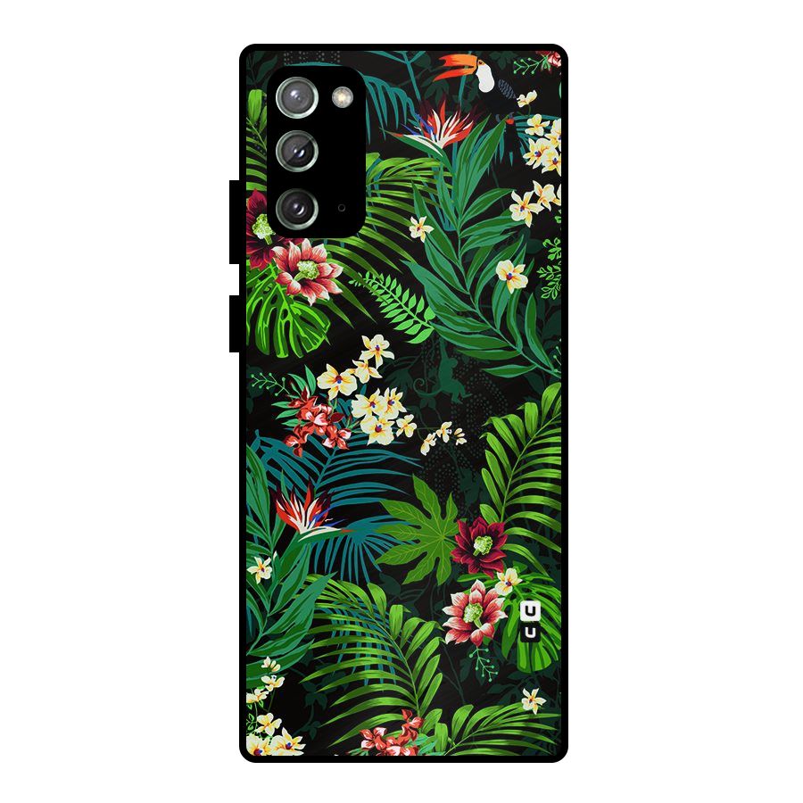 Green Leaf Design Metal Back Case for Galaxy Note 20