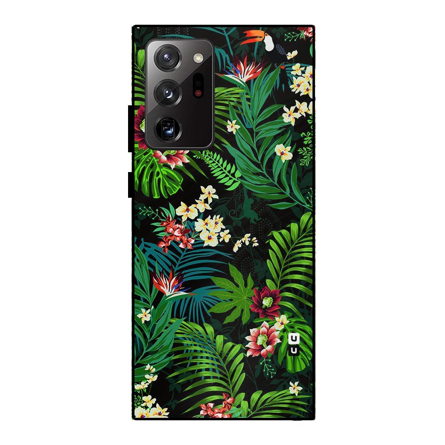 Green Leaf Design Metal Back Case for Galaxy Note 20 Ultra