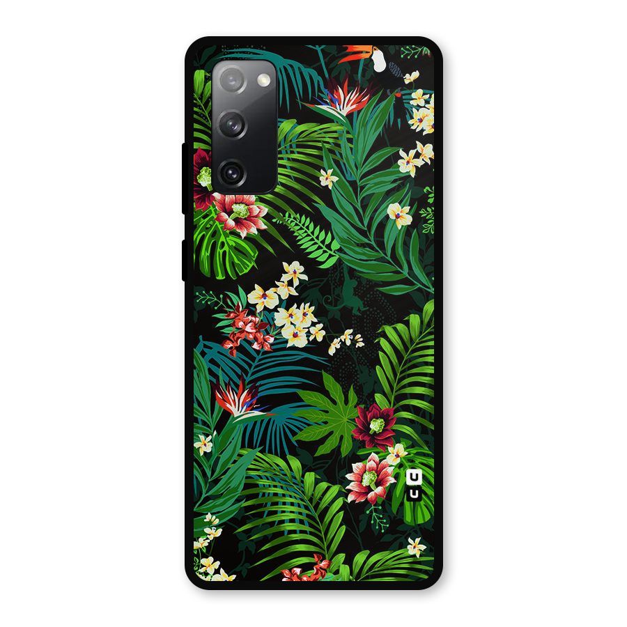 Green Leaf Design Metal Back Case for Galaxy S20 FE