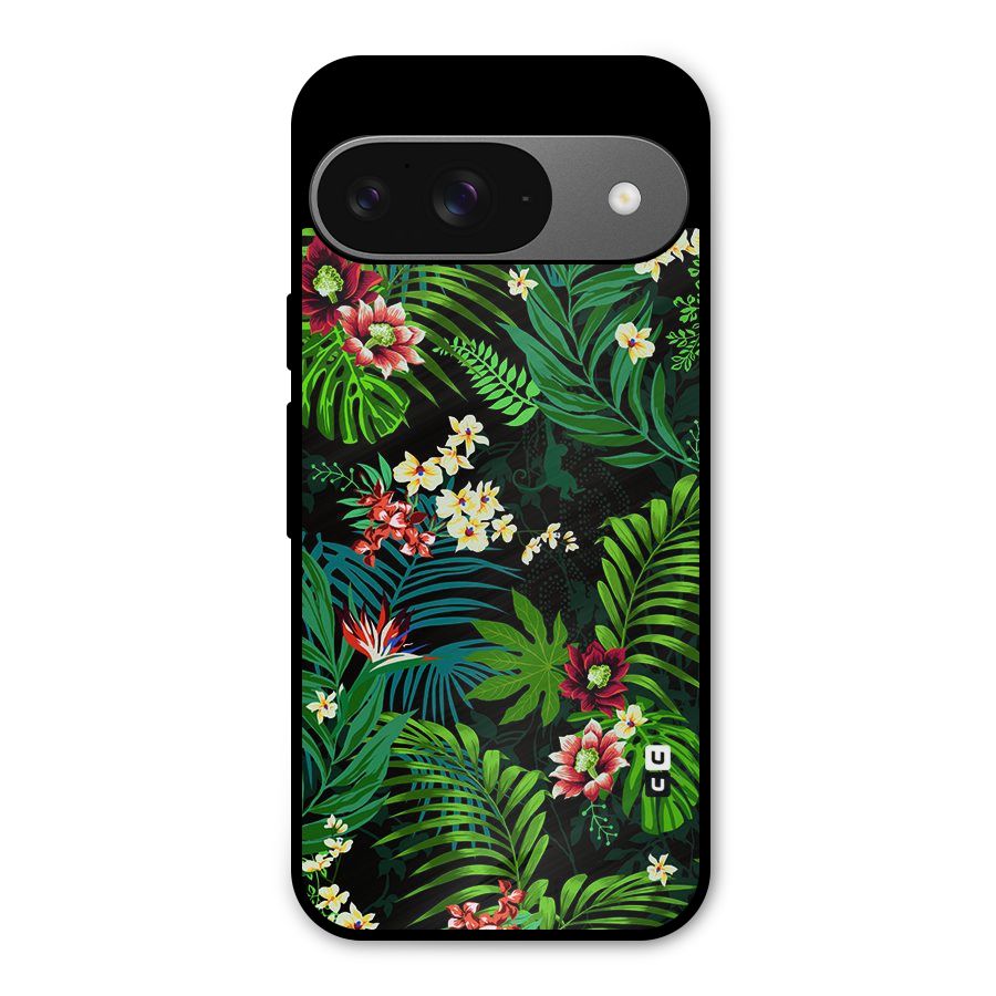Green Leaf Design Metal Back Case for Google Pixel 9