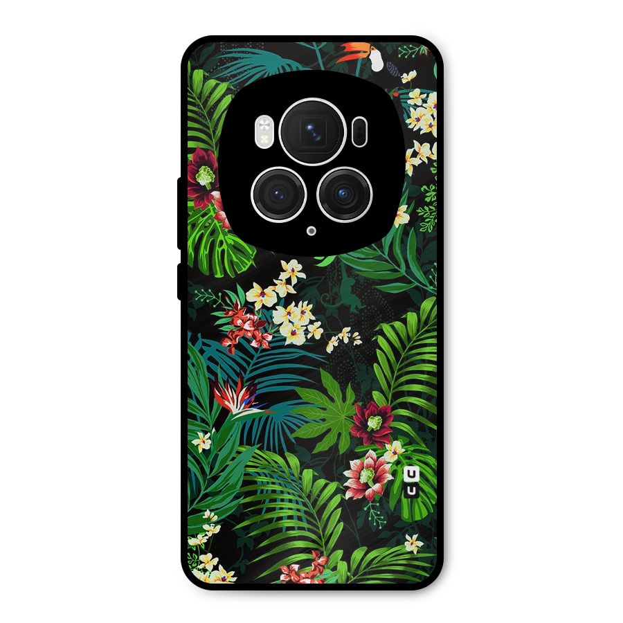 Green Leaf Design Metal Back Case for Honor Magic6 Pro