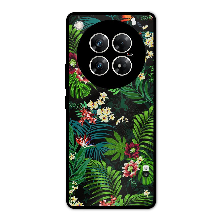 Green Leaf Design Metal Back Case for Infinix Zero 40 5G