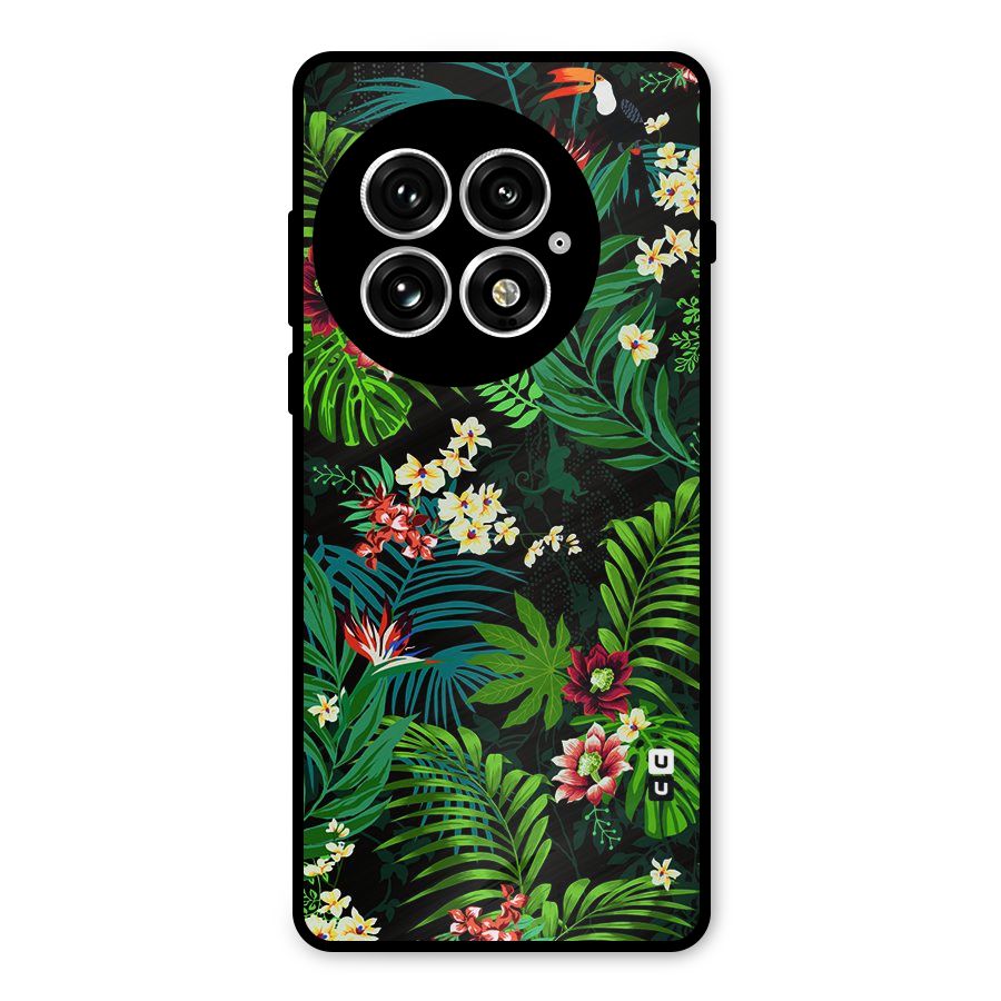 Green Leaf Design Metal Back Case for OnePlus 13