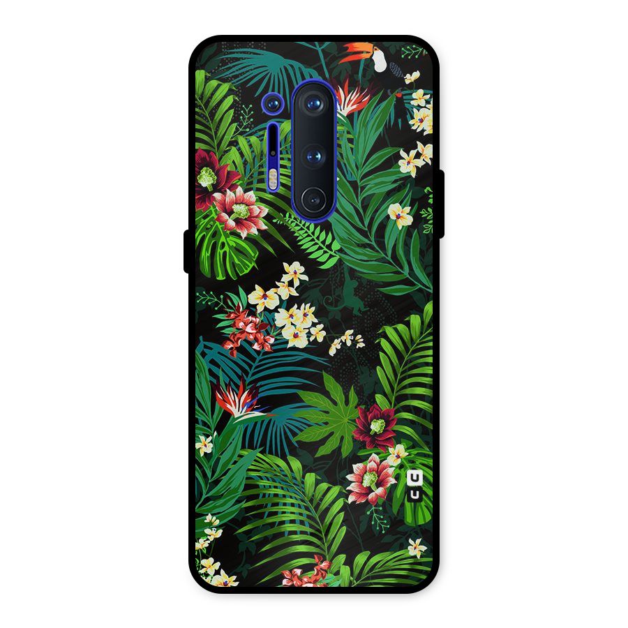 Green Leaf Design Metal Back Case for OnePlus 8 Pro