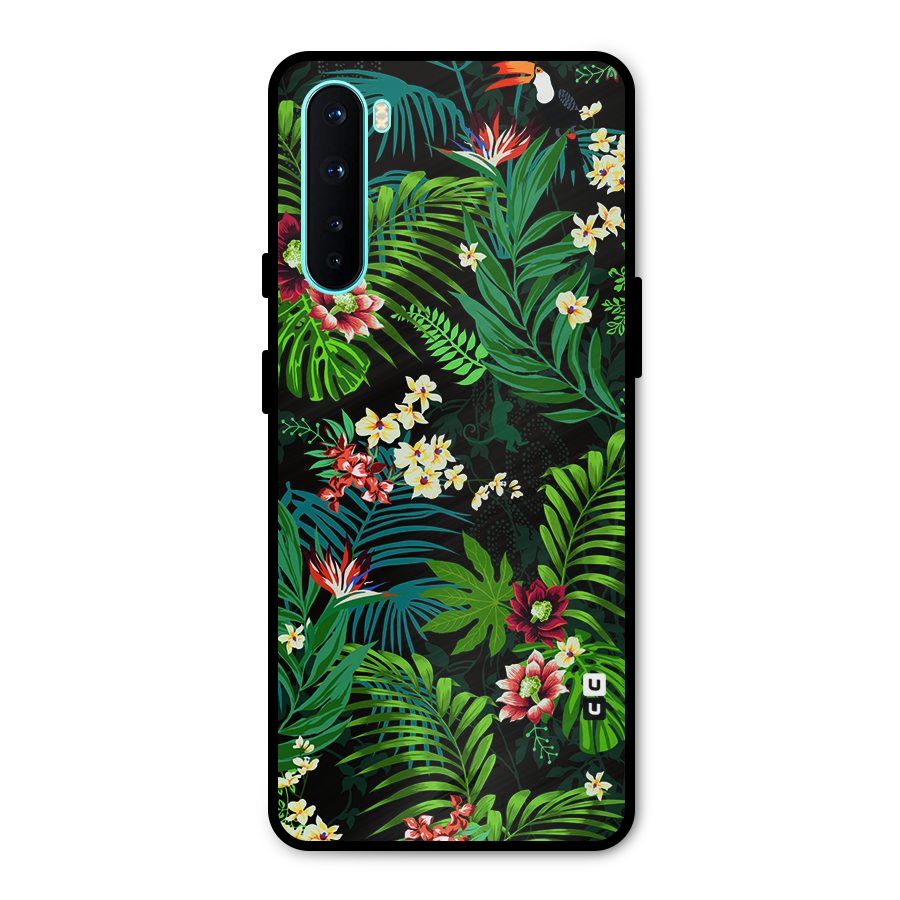Green Leaf Design Metal Back Case for OnePlus Nord