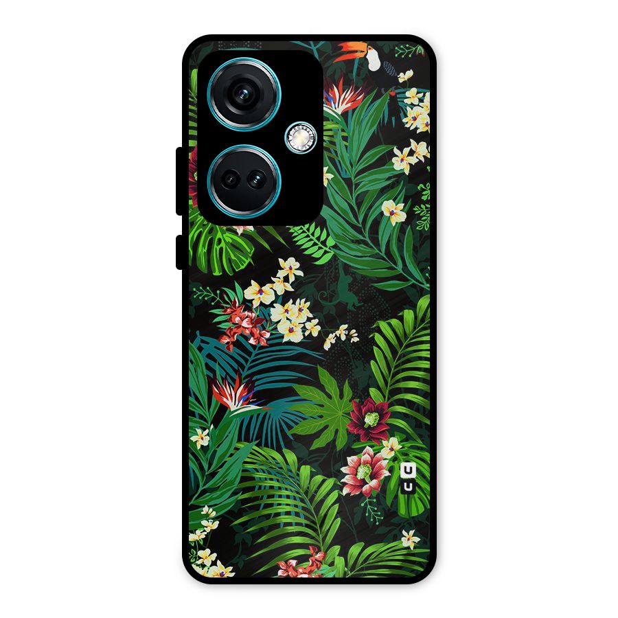 Green Leaf Design Metal Back Case for OnePlus Nord CE 3 5G