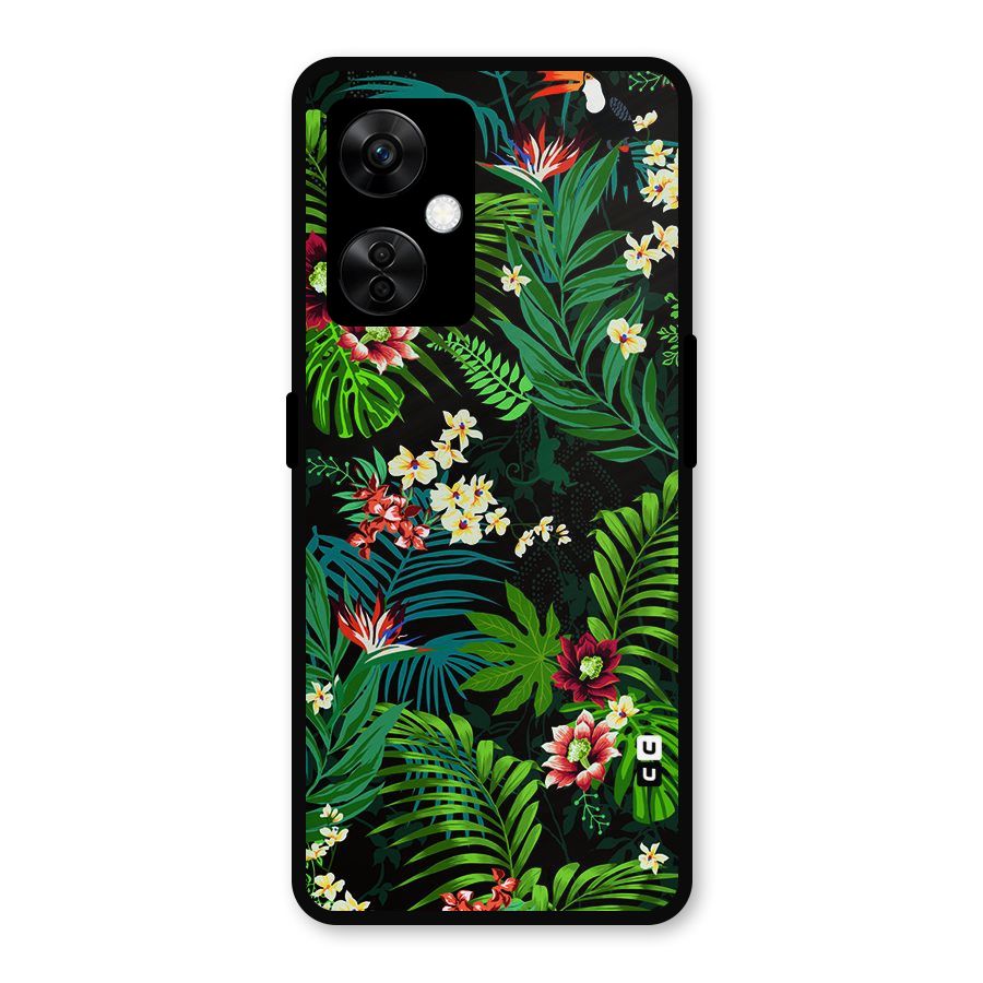 Green Leaf Design Metal Back Case for OnePlus Nord CE 3 Lite