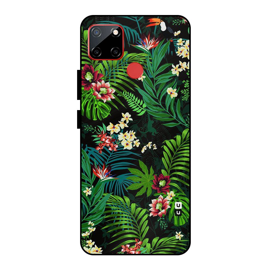 Green Leaf Design Metal Back Case for Realme C12