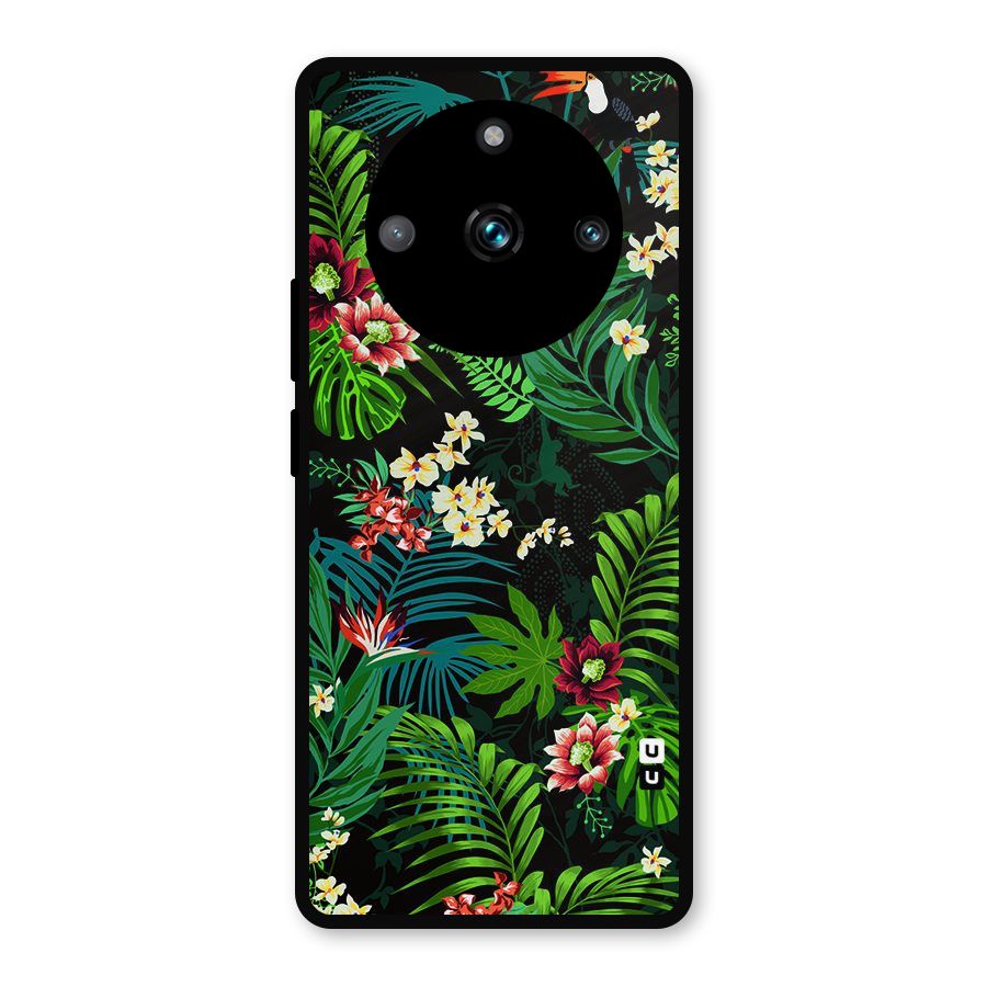 Green Leaf Design Metal Back Case for Realme Narzo 60 Pro