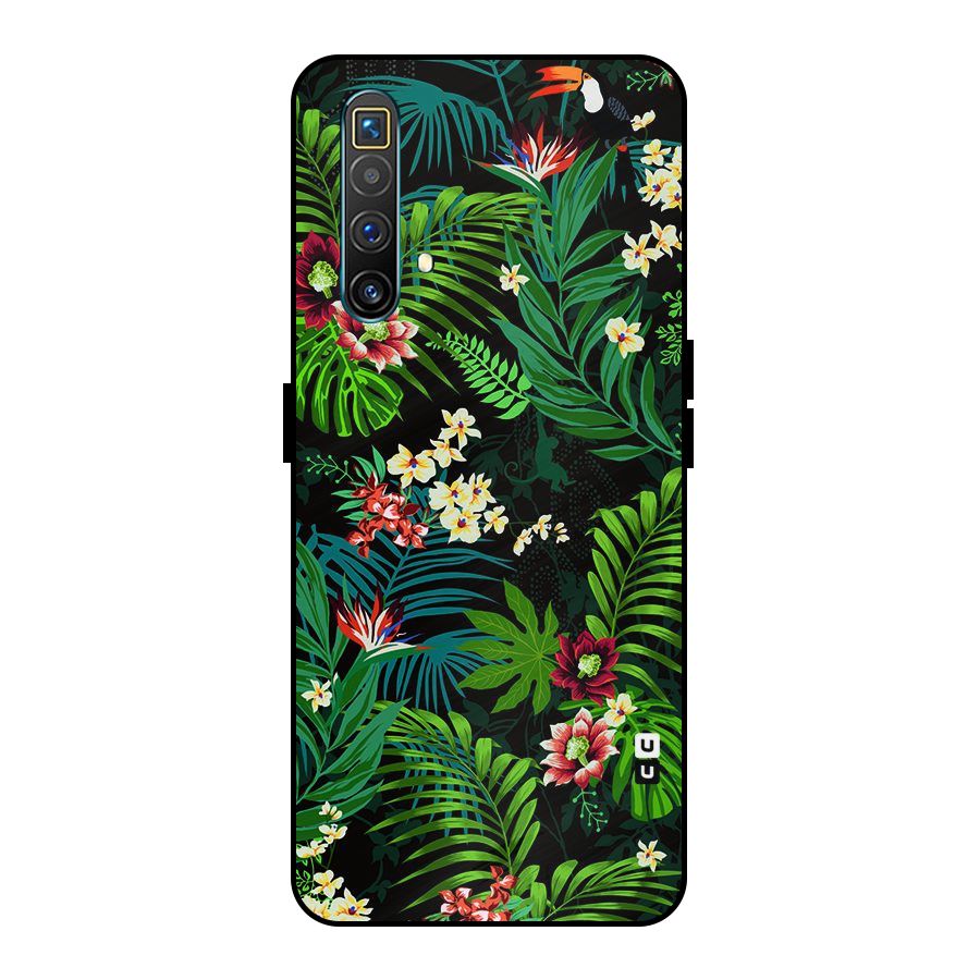 Green Leaf Design Metal Back Case for Realme X3 SuperZoom