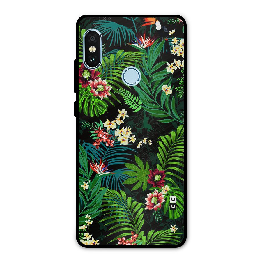 Green Leaf Design Metal Back Case for Redmi Note 5 Pro
