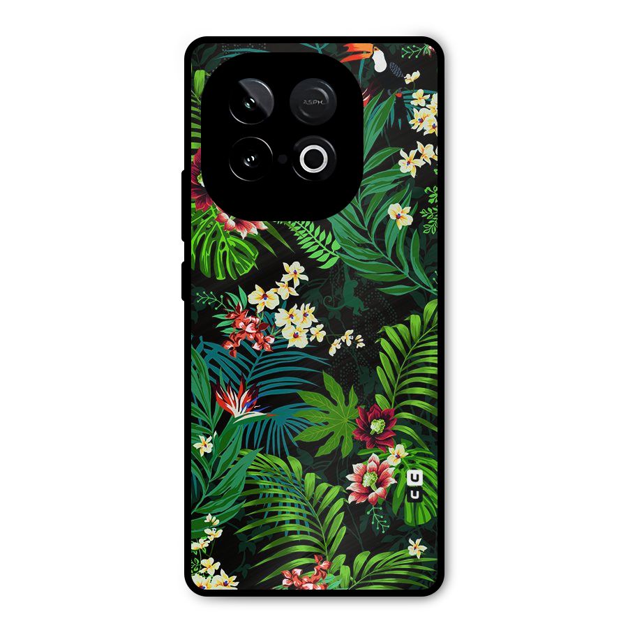 Green Leaf Design Metal Back Case for iQOO Neo 10