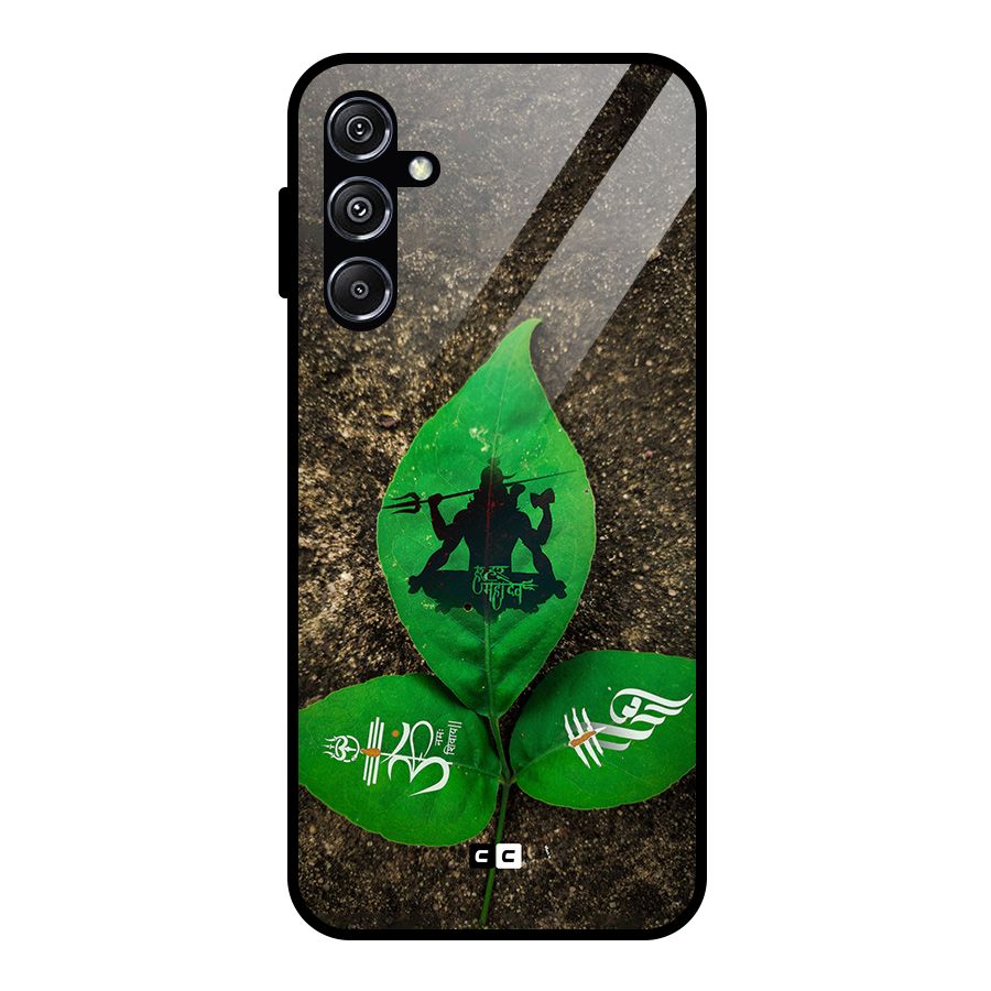 Green Leaf Shiva Glass Back Case for Galaxy M34 5G