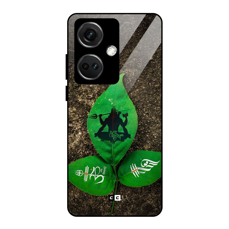 Green Leaf Shiva Glass Back Case for OnePlus Nord CE 3 5G