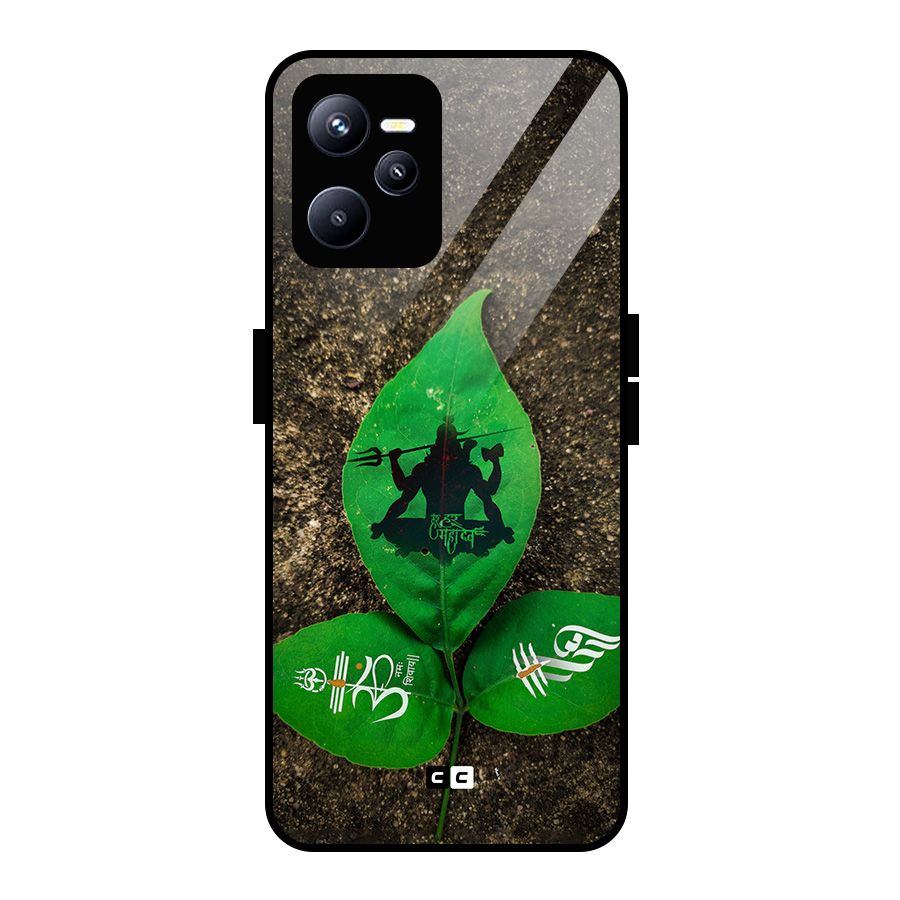 Green Leaf Shiva Glass Back Case for Realme C35