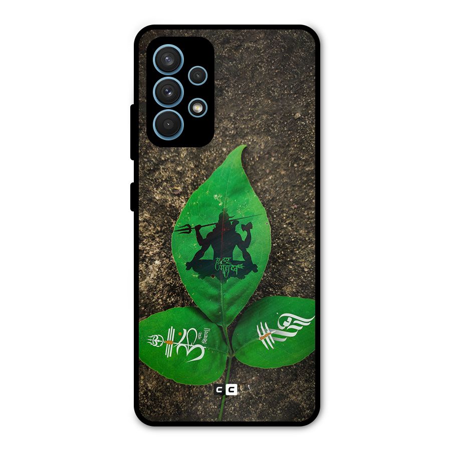Green Leaf Shiva Metal Back Case for Galaxy A32