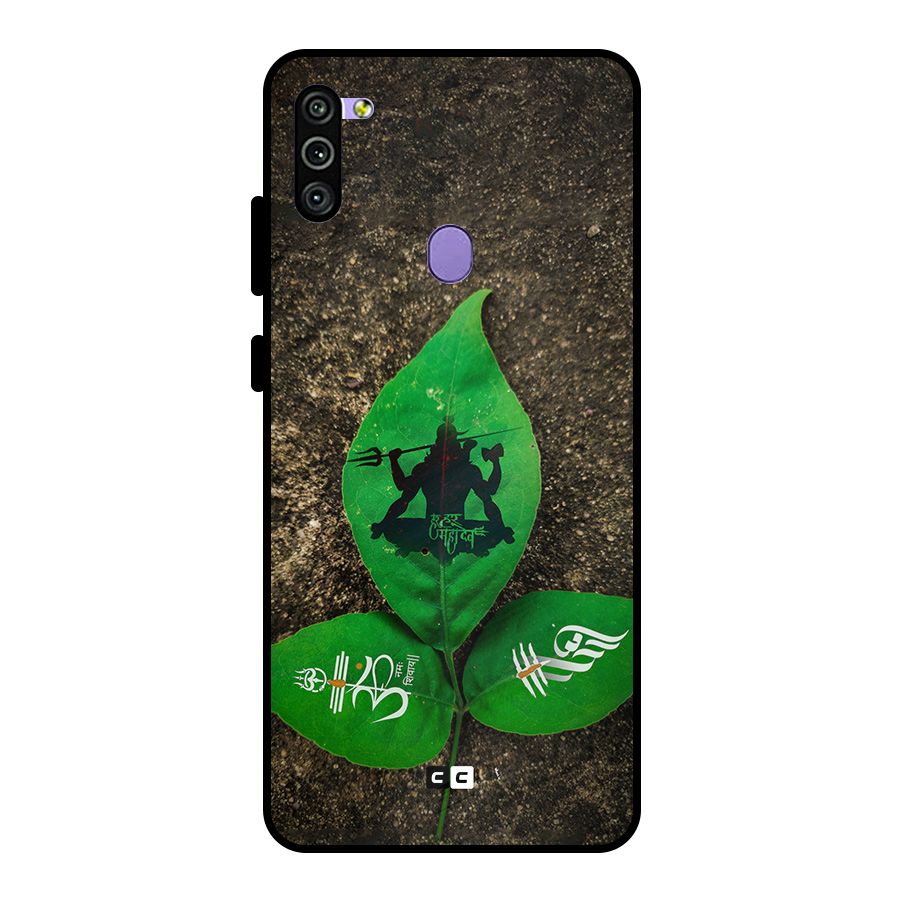 Green Leaf Shiva Metal Back Case for Galaxy M11