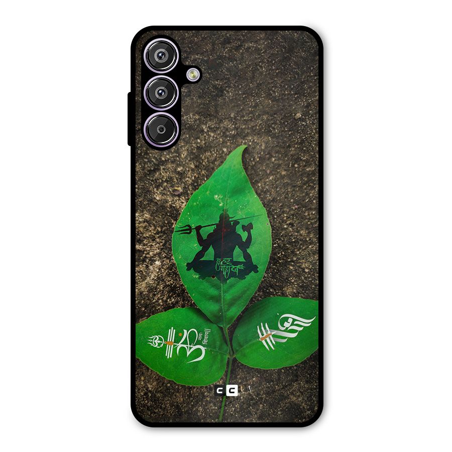 Green Leaf Shiva Metal Back Case for Galaxy M15