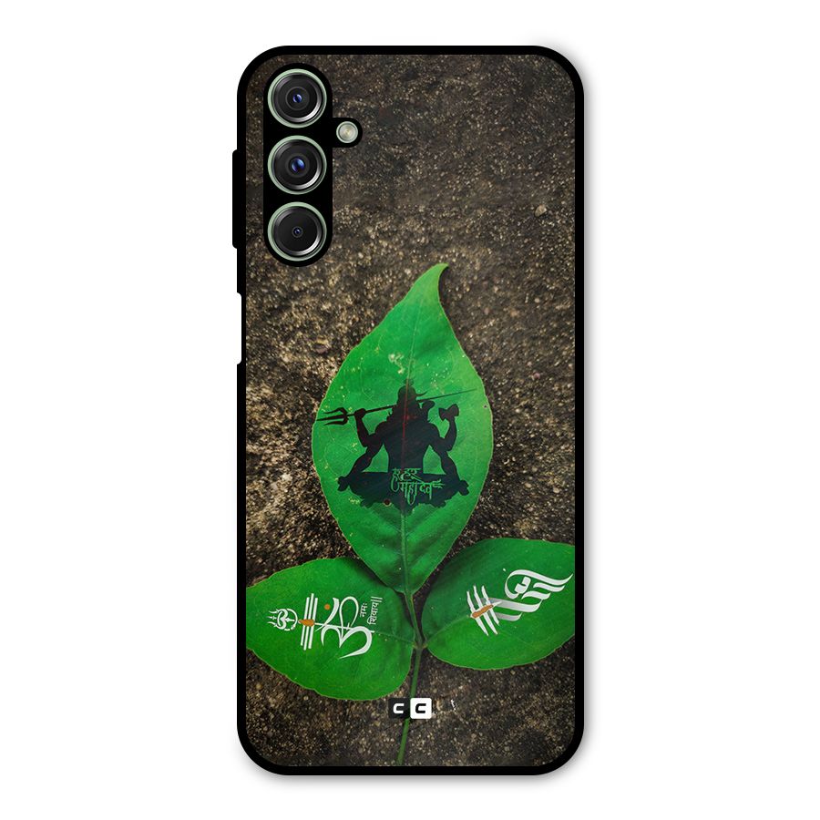Green Leaf Shiva Metal Back Case for Galaxy M34