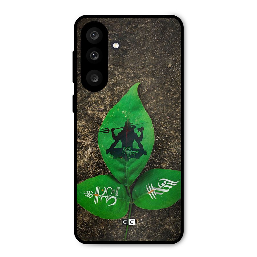 Green Leaf Shiva Metal Back Case for Galaxy M56