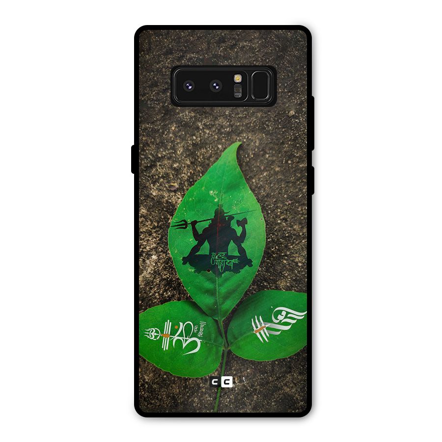 Green Leaf Shiva Metal Back Case for Galaxy Note 8