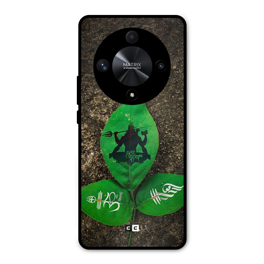 Green Leaf Shiva Metal Back Case for Honor X9b