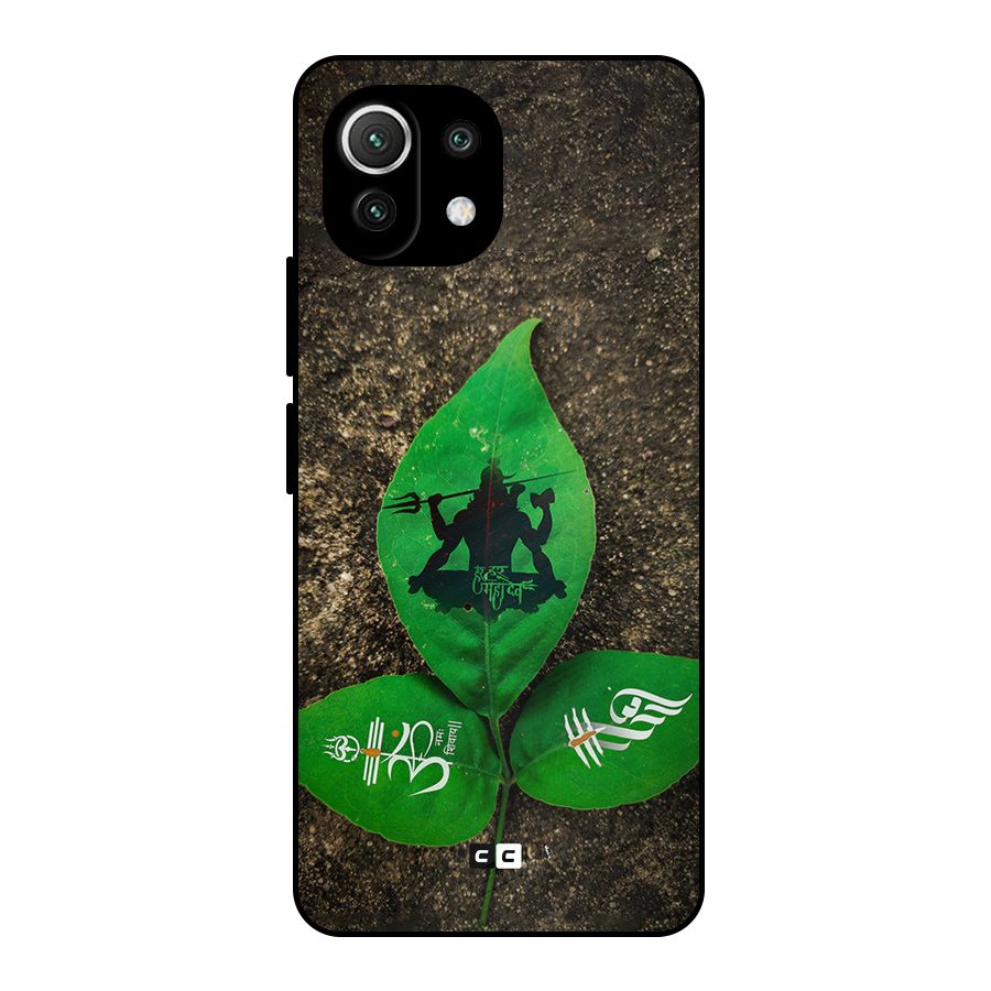 Green Leaf Shiva Metal Back Case for Mi 11 Lite NE 5G
