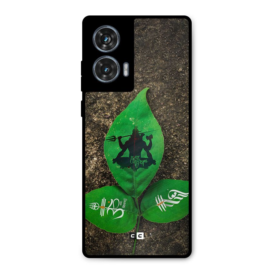 Green Leaf Shiva Metal Back Case for Motorola Edge 50 Fusion