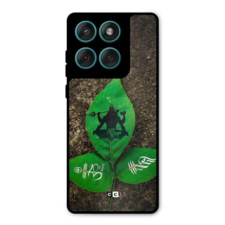 Green Leaf Shiva Metal Back Case for Motorola Edge 60