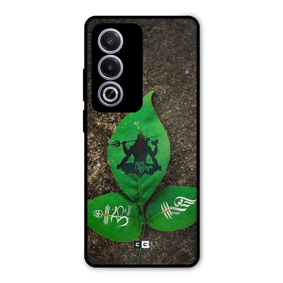 Green Leaf Shiva Metal Back Case for Oppo A3 Pro