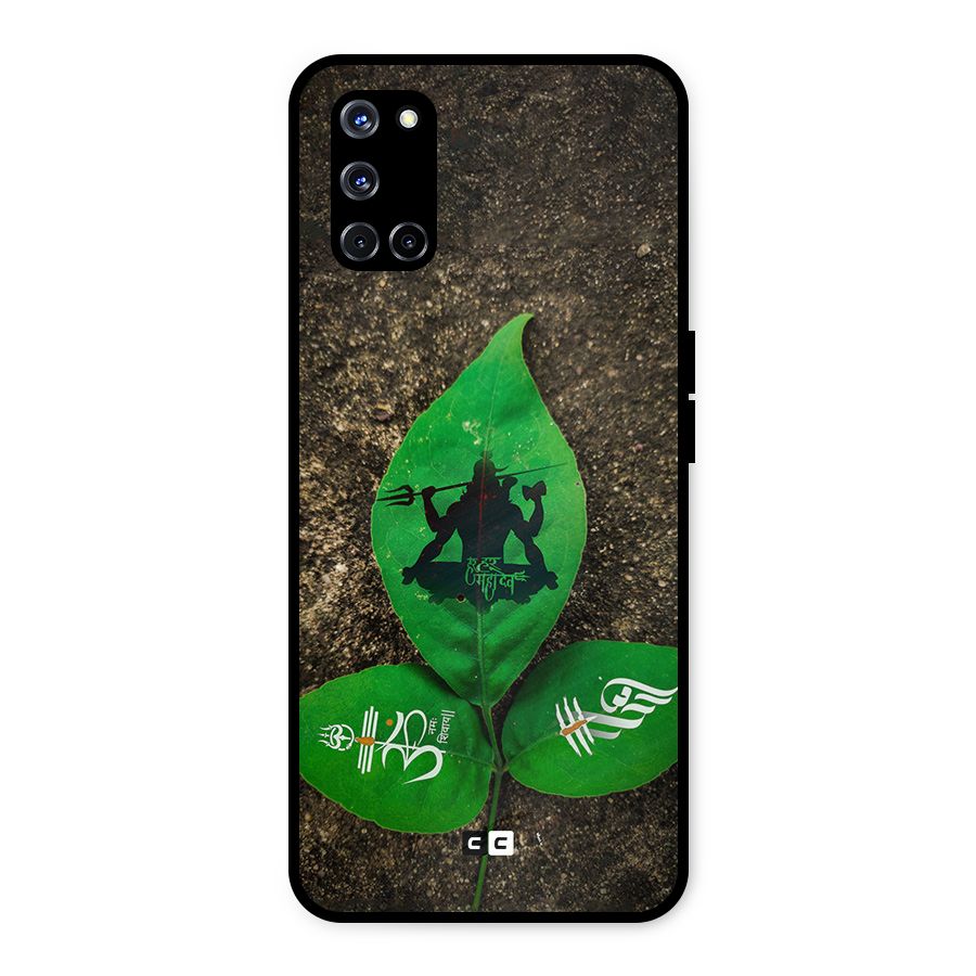 Green Leaf Shiva Metal Back Case for Oppo A52