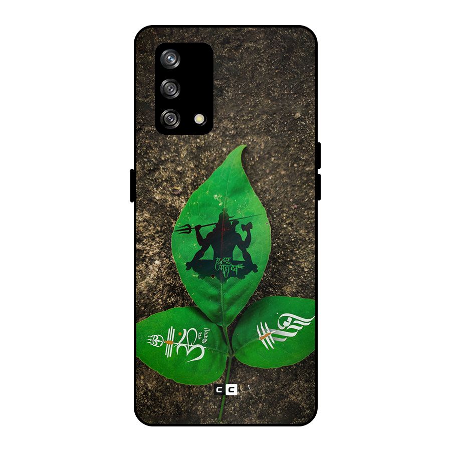 Green Leaf Shiva Metal Back Case for Oppo F19