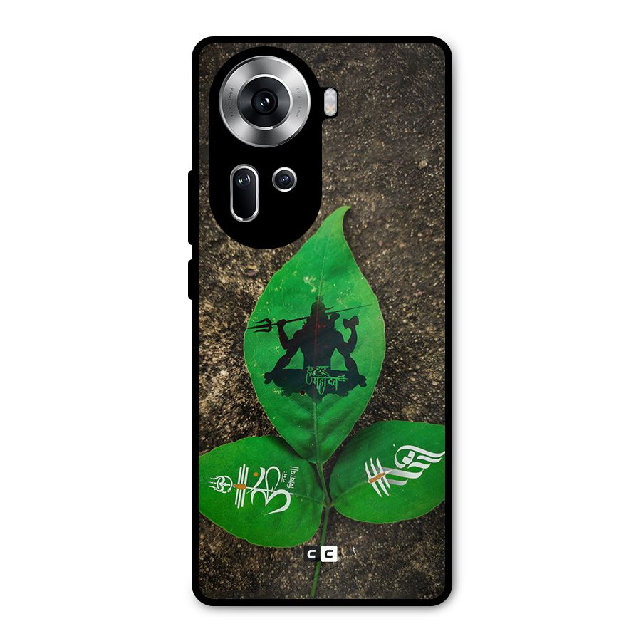 Green Leaf Shiva Metal Back Case for Oppo Reno11 5G