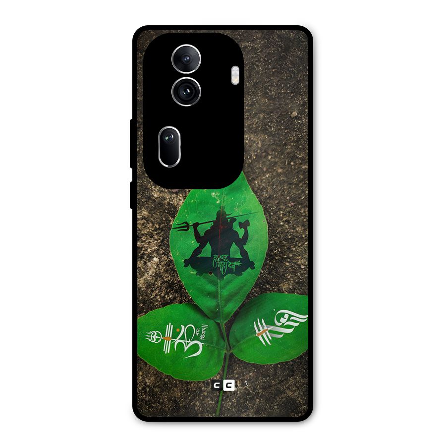 Green Leaf Shiva Metal Back Case for Oppo Reno11 Pro 5G