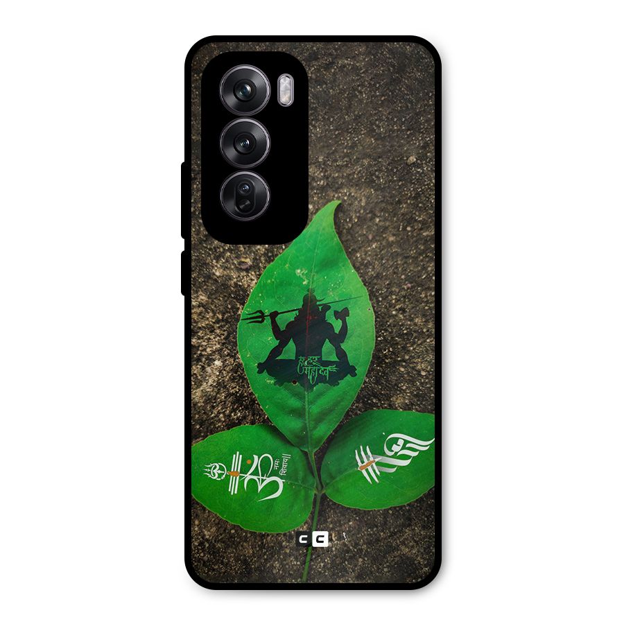 Green Leaf Shiva Metal Back Case for Oppo Reno12 Pro