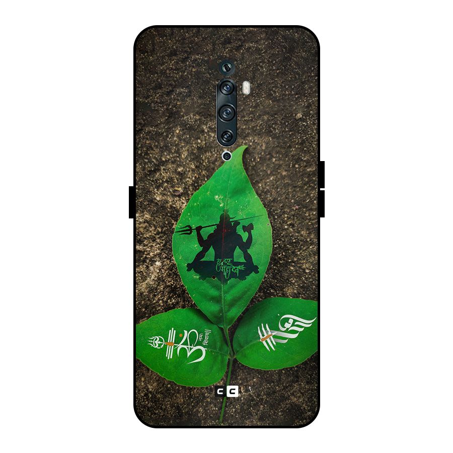 Green Leaf Shiva Metal Back Case for Oppo Reno2 F
