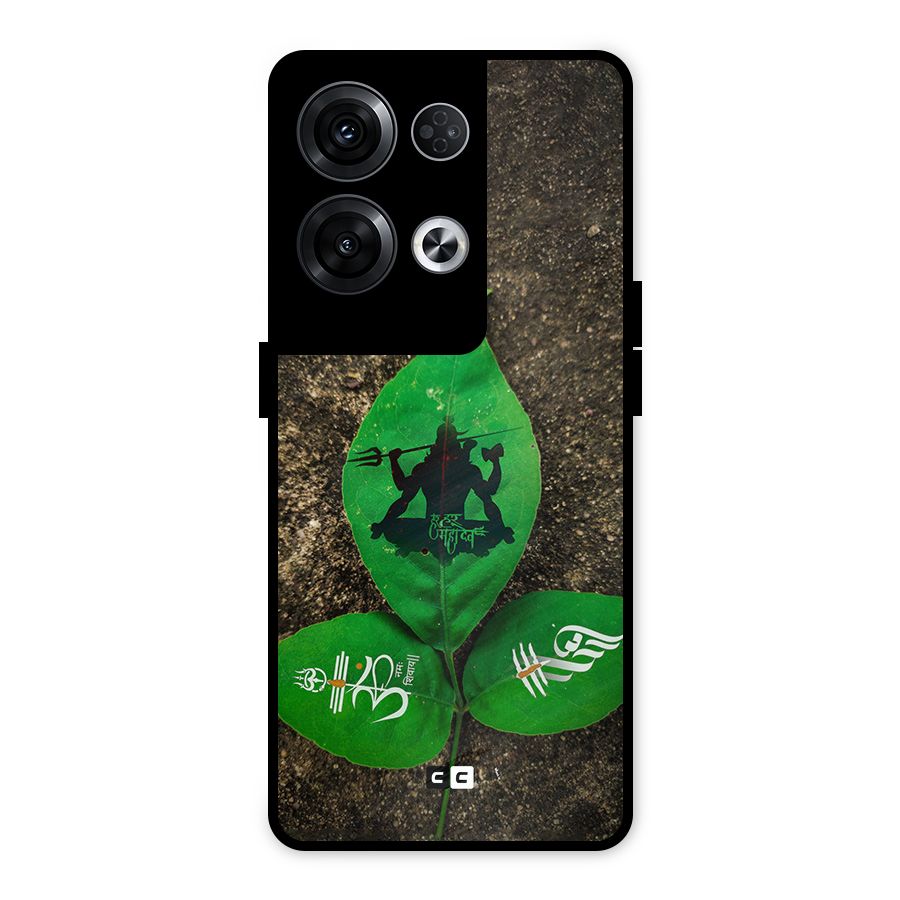 Green Leaf Shiva Metal Back Case for Oppo Reno8 Pro 5G
