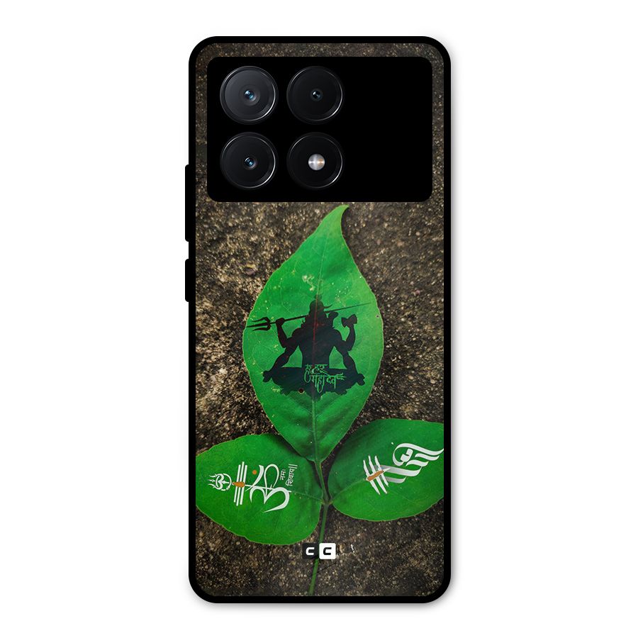Green Leaf Shiva Metal Back Case for Poco X6 Pro